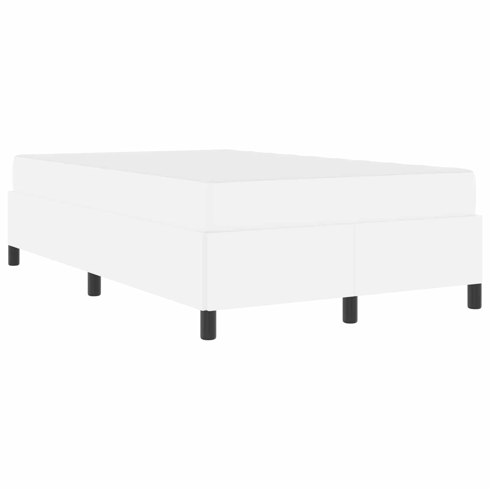 Cadre de lit avec matelas Blanc 120 x 200 cm tissu - XIOS