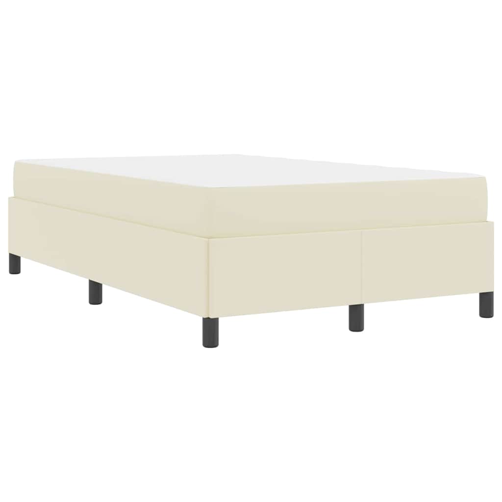 Cadre de lit avec matelas Crème 120 x 200 cm tissu - XIOS