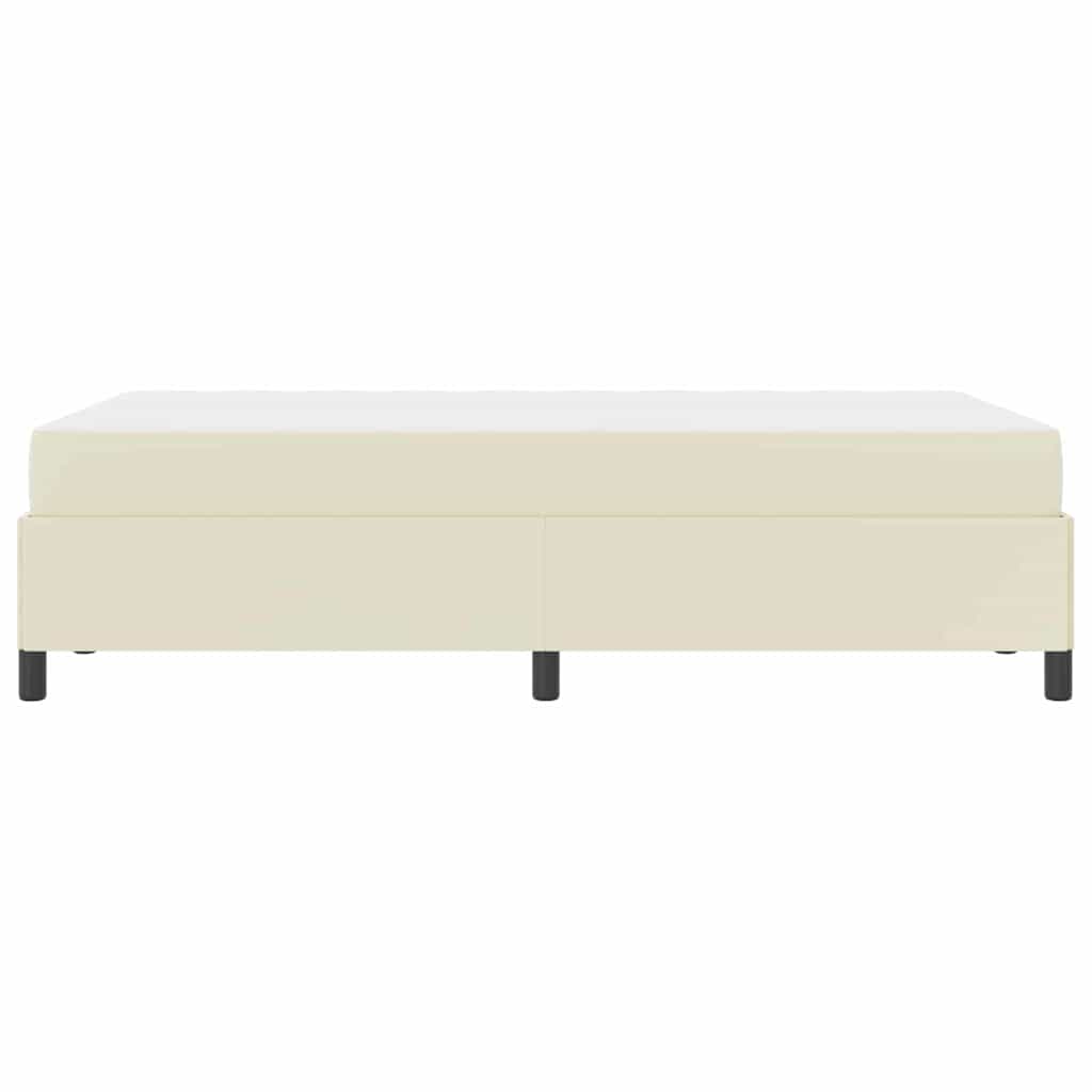 Cadre de lit avec matelas Crème 120 x 200 cm tissu - XIOS