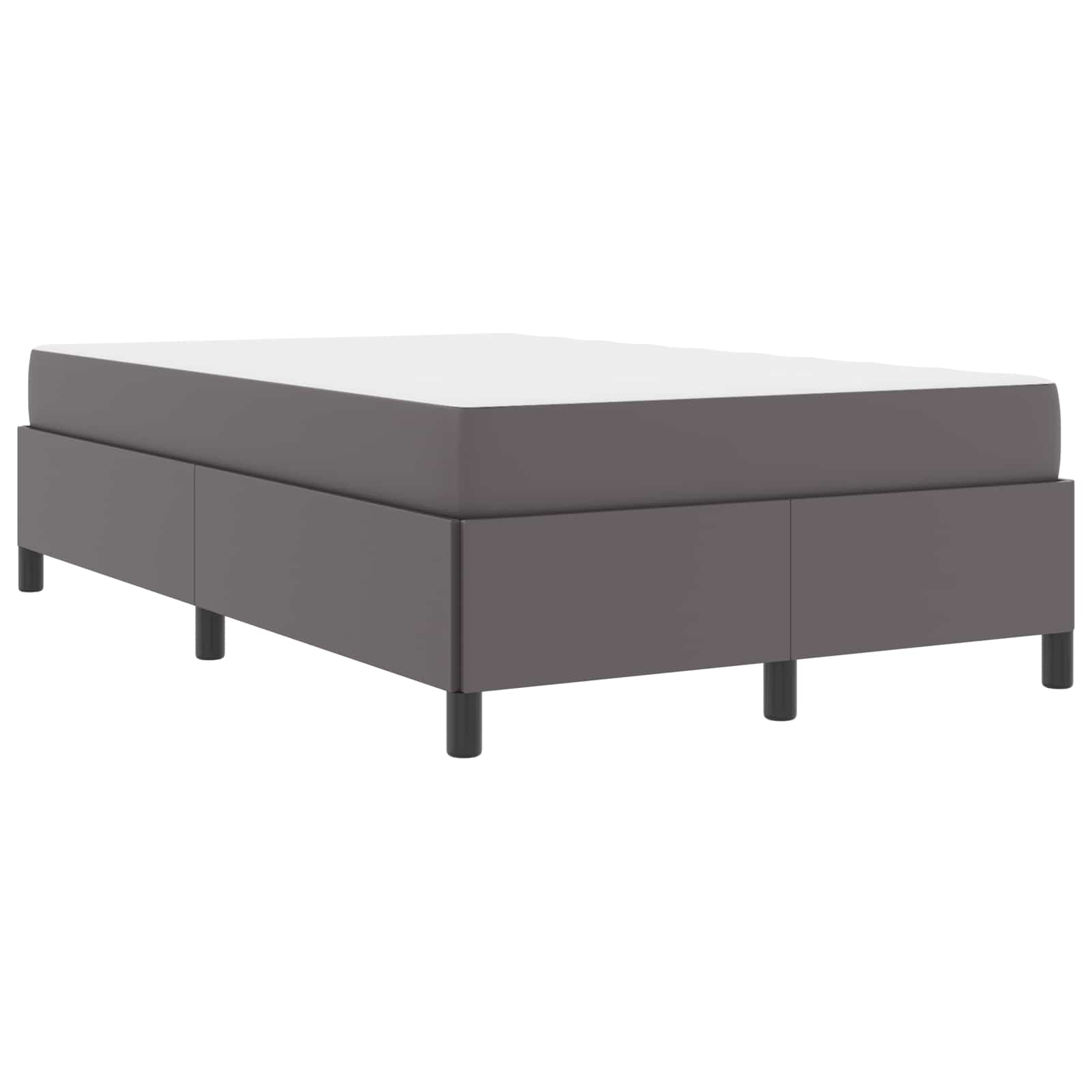 Cadre de lit avec matelas Gris 120 x 200 cm tissu - XIOS