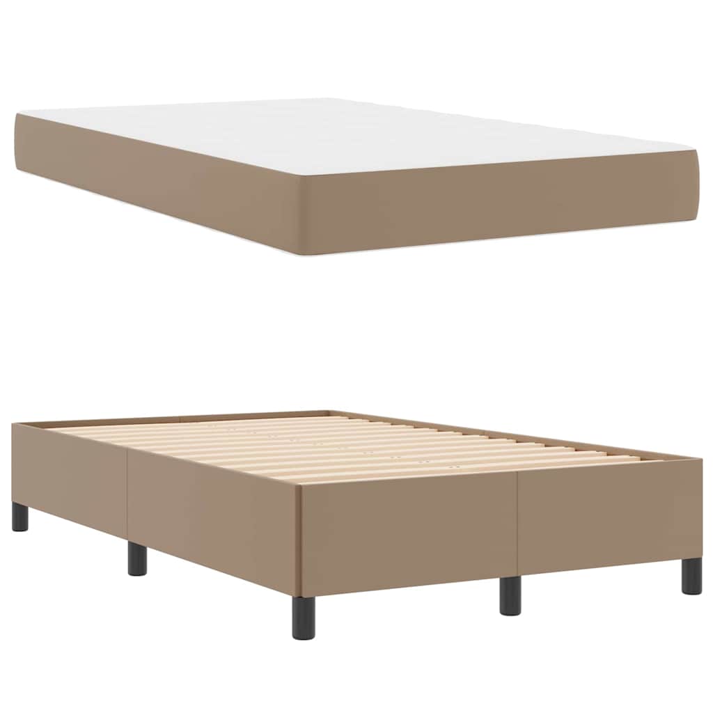 Cadre de lit avec matelas Cappuccino 120 x 200 cm tissu - XIOS