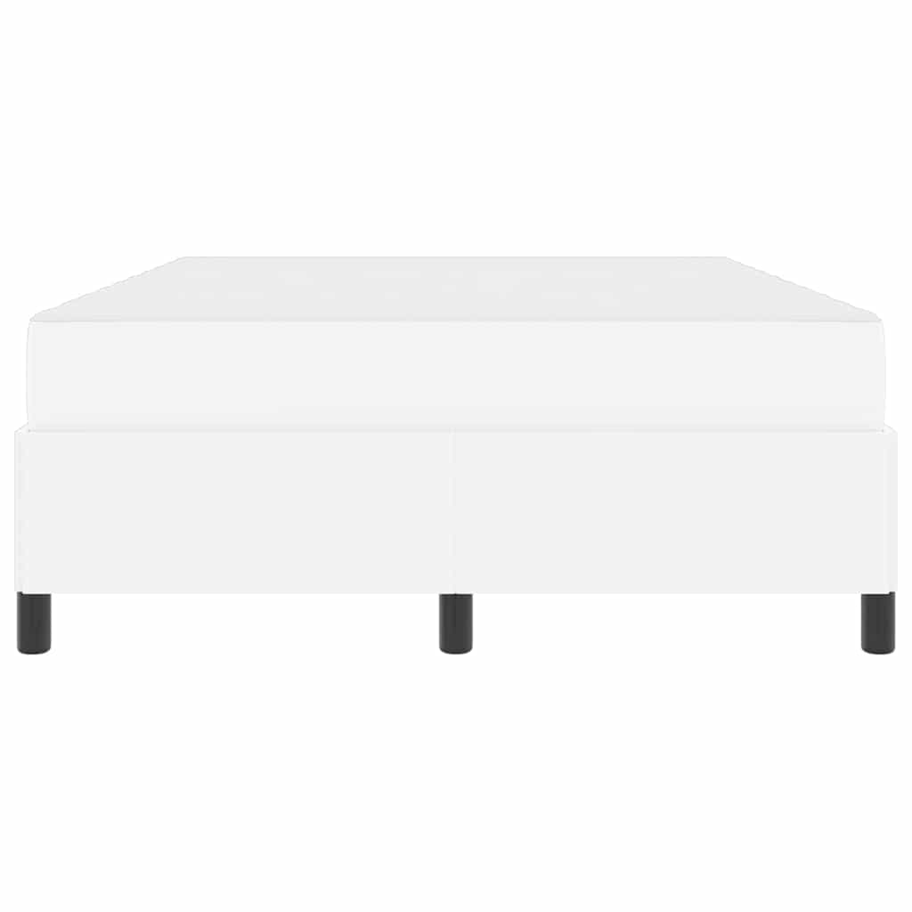 Cadre de lit avec matelas Blanc 140 x 190 cm tissu - XIOS