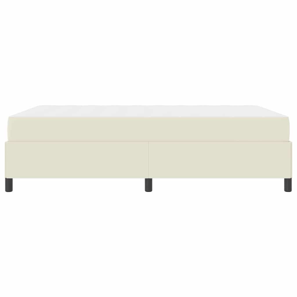 Cadre de lit avec matelas Crème 140 x 190 cm tissu - XIOS