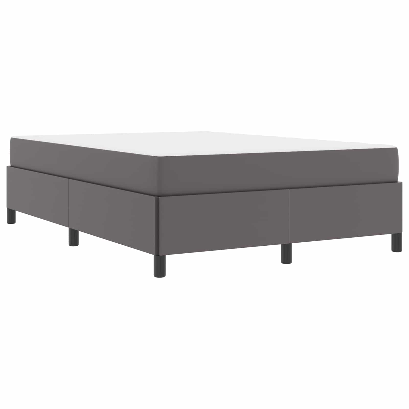 Cadre de lit avec matelas Gris 140 x 190 cm tissu - XIOS