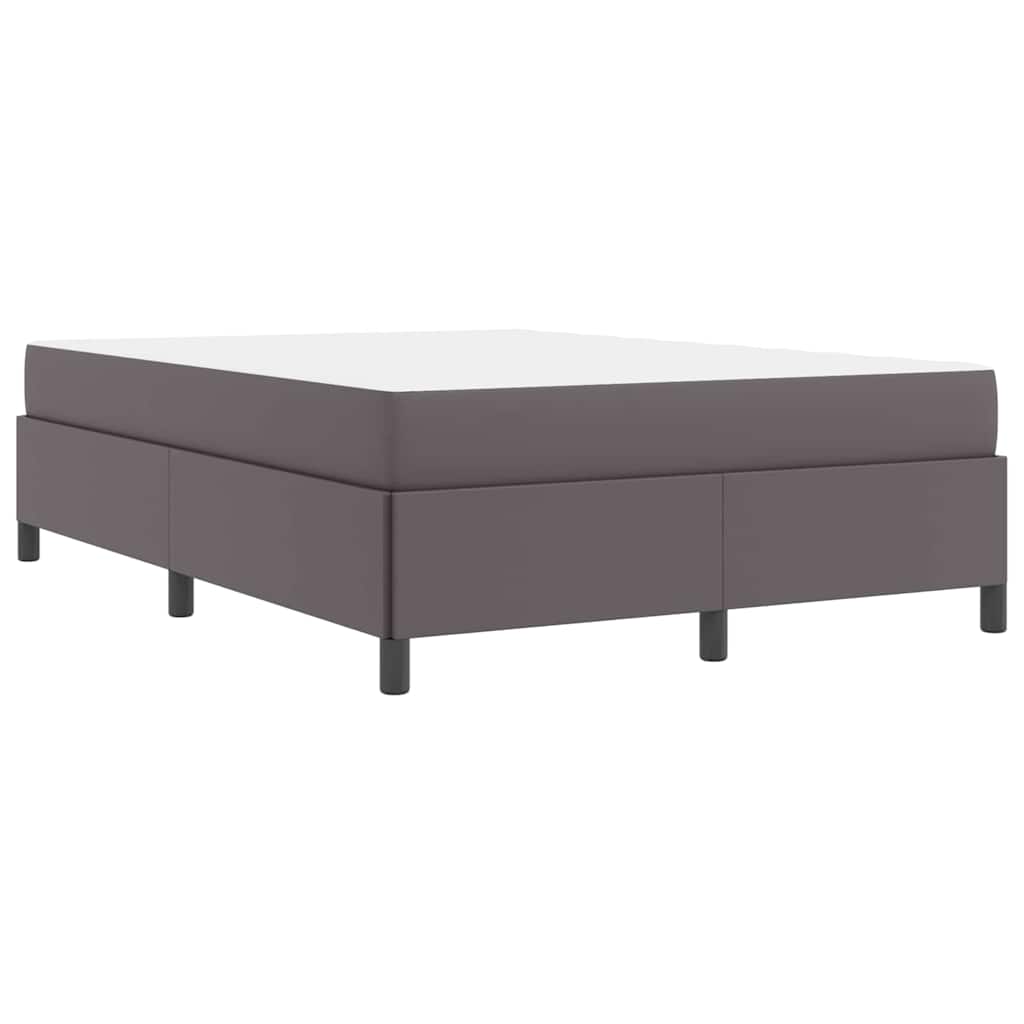 Cadre de lit avec matelas Gris 140 x 190 cm tissu - XIOS