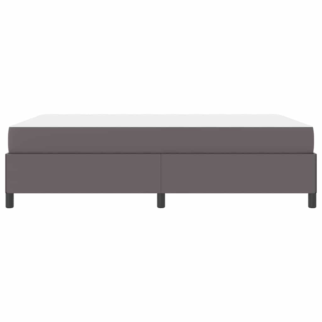 Cadre de lit avec matelas Gris 140 x 190 cm tissu - XIOS