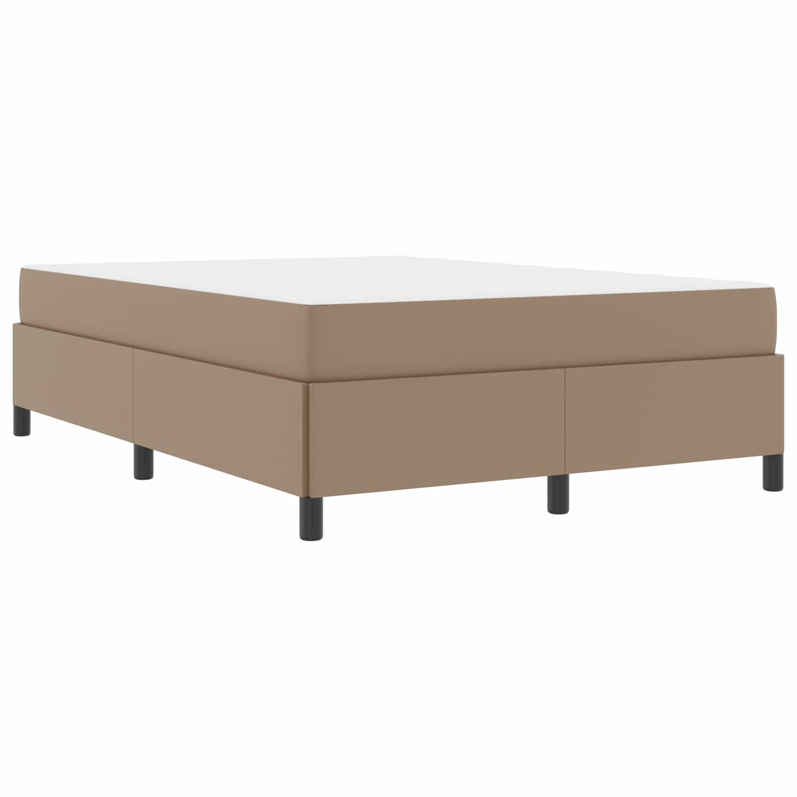 Cadre de lit avec matelas Cappuccino 140 x 200 cm tissu - XIOS