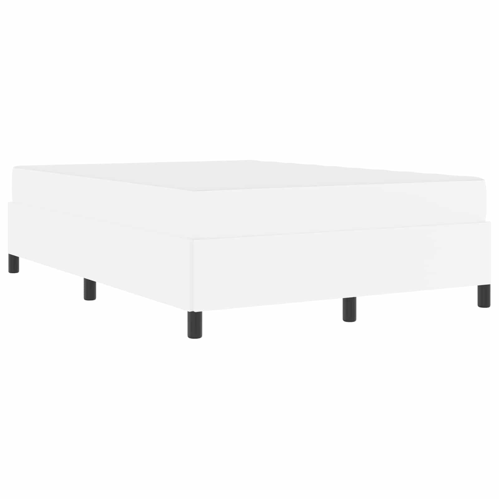 Cadre de lit avec matelas Blanc 160 x 200 cm tissu - XIOS