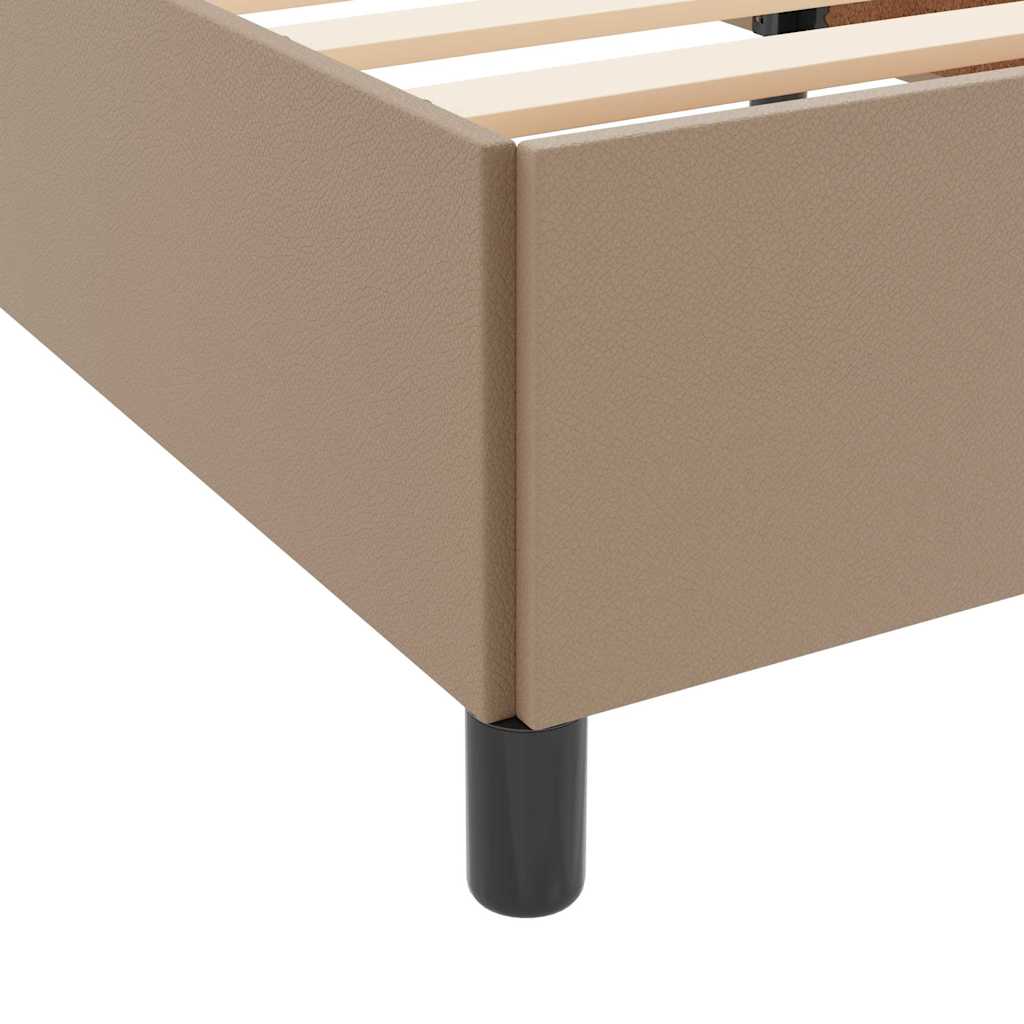 Cadre de lit avec matelas Cappuccino 160 x 200 cm Faux cuir - XIOS