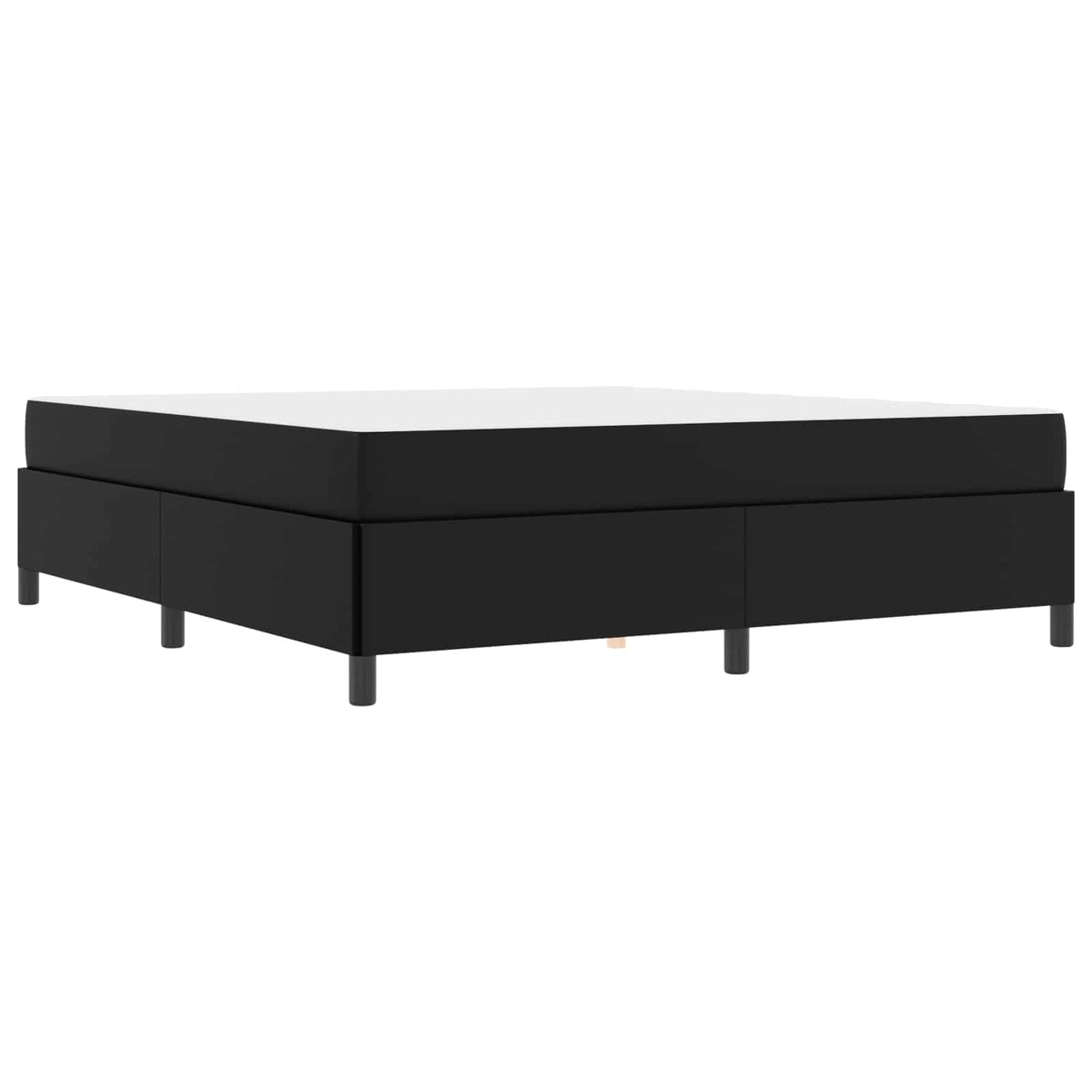 Cadre de lit avec matelas Noir 180 x 200 cm tissu