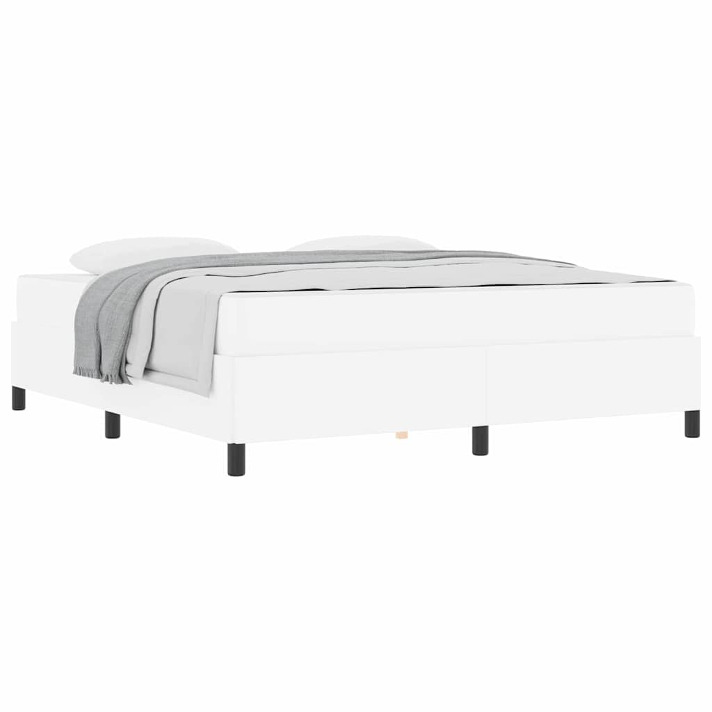 Cadre de lit avec matelas Blanc 180 x 200 cm Faux cuir - XIOS