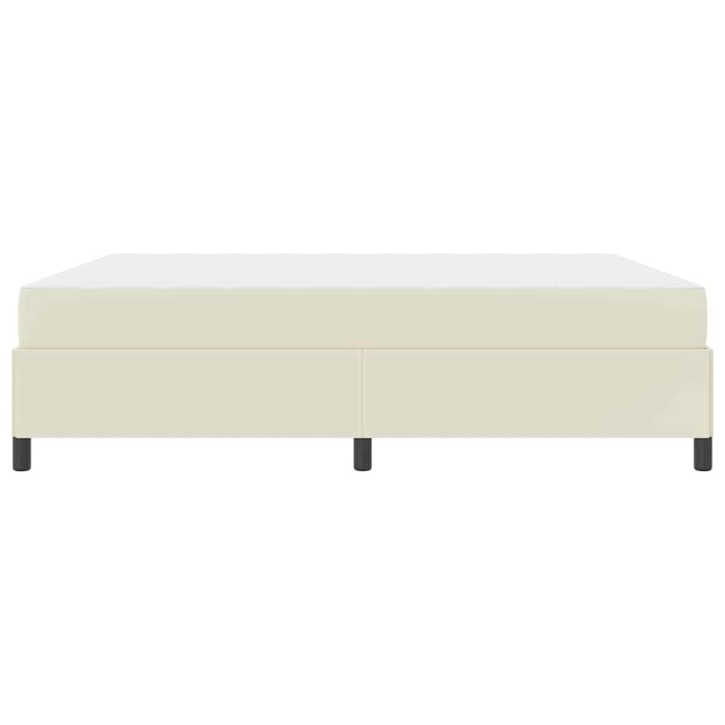 Cadre de lit avec matelas Crème 180 x 200 cm tissu - XIOS