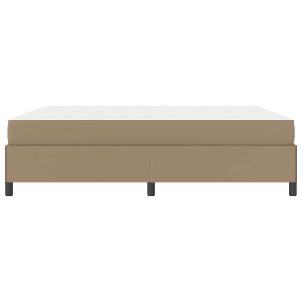 Cadre de lit avec matelas Cappuccino 180 x 200 cm tissu