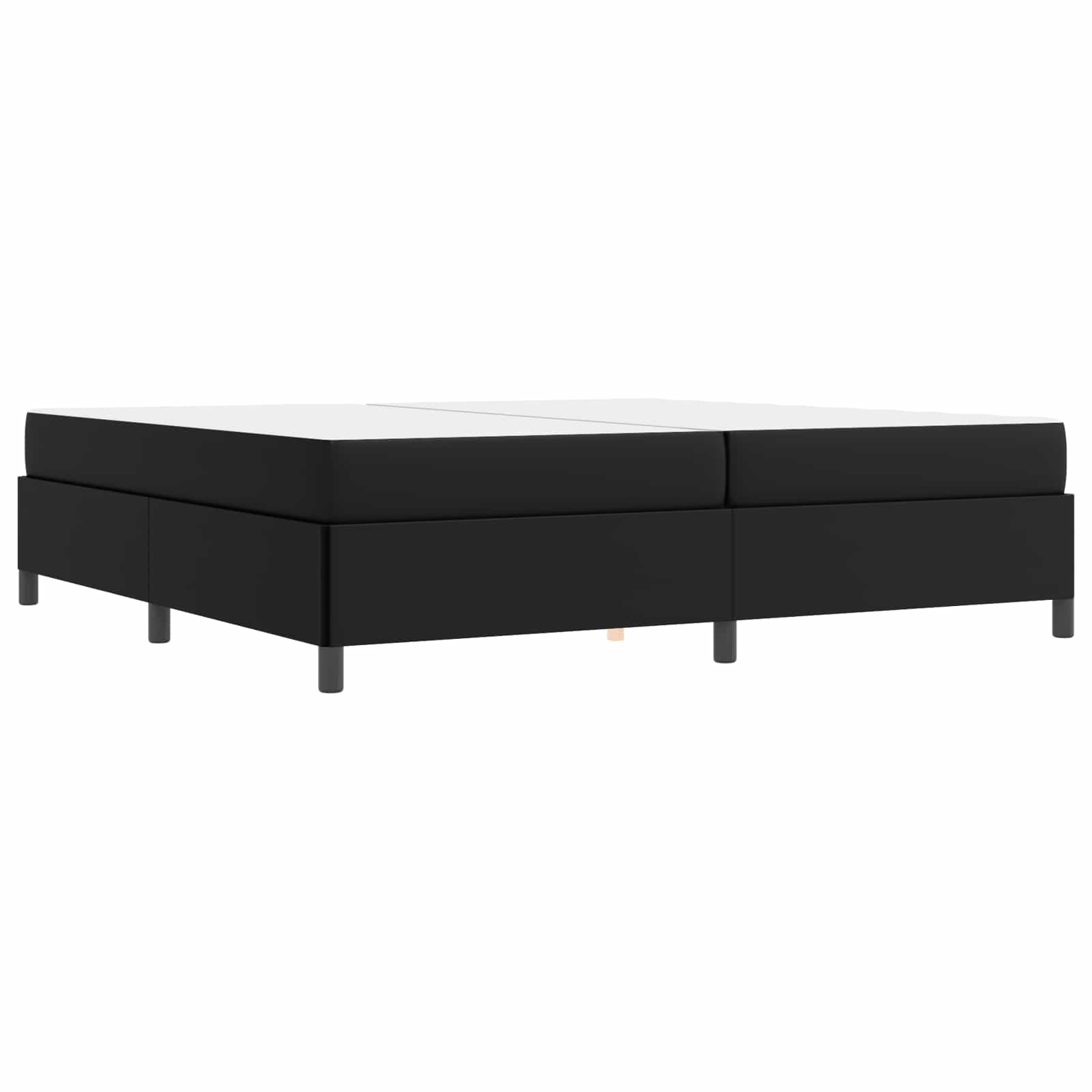 Cadre de lit avec matelas Noir 200 x 200 cm tissu - XIOS