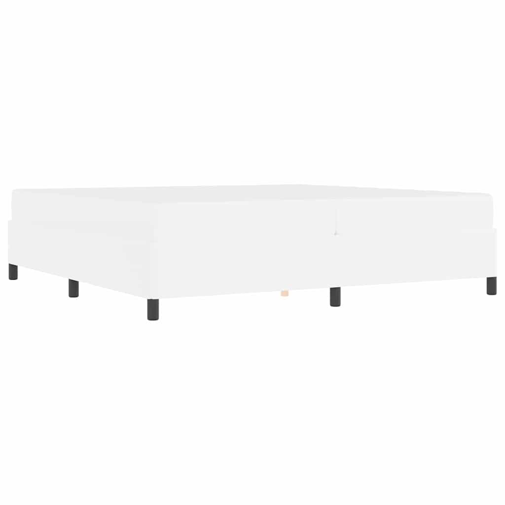 Cadre de lit avec matelas Blanc 200 x 200 cm Faux cuir - XIOS