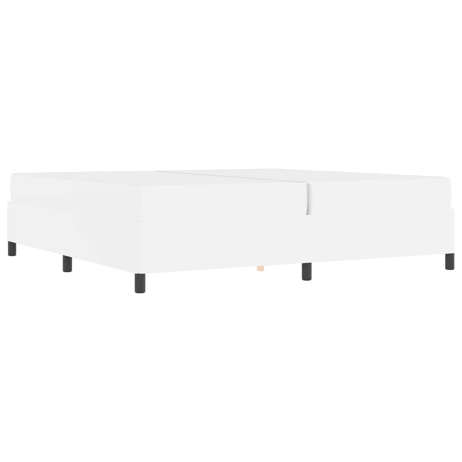 Cadre de lit avec matelas Blanc 200 x 200 cm tissu - XIOS