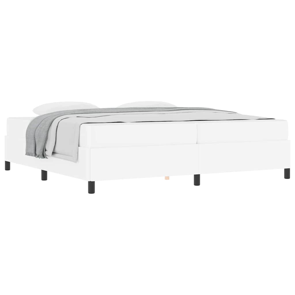 Cadre de lit avec matelas Blanc 200 x 200 cm Faux cuir - XIOS