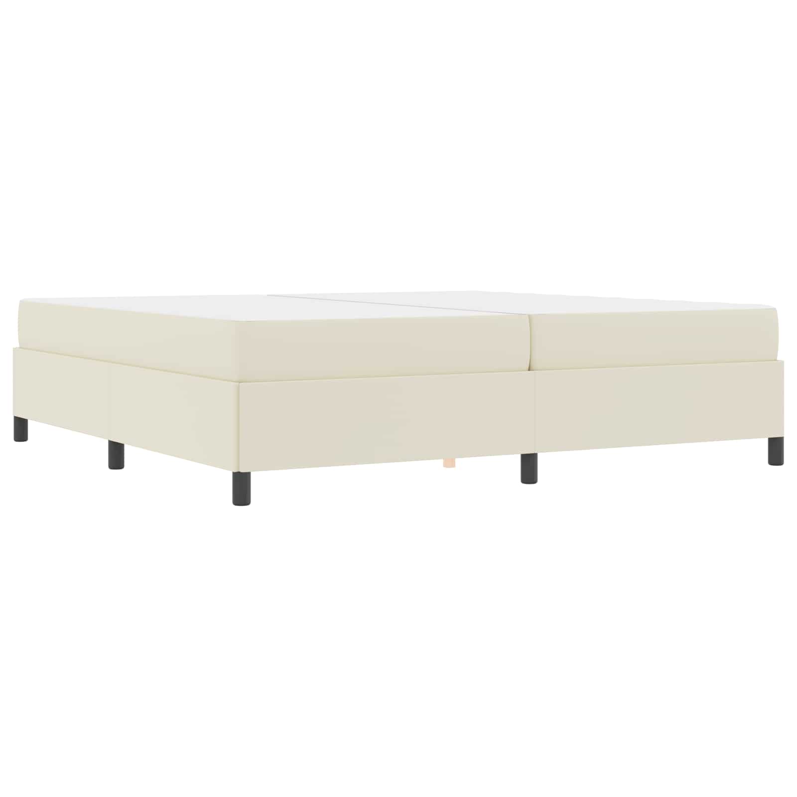 Cadre de lit avec matelas Crème 200 x 200 cm tissu - XIOS