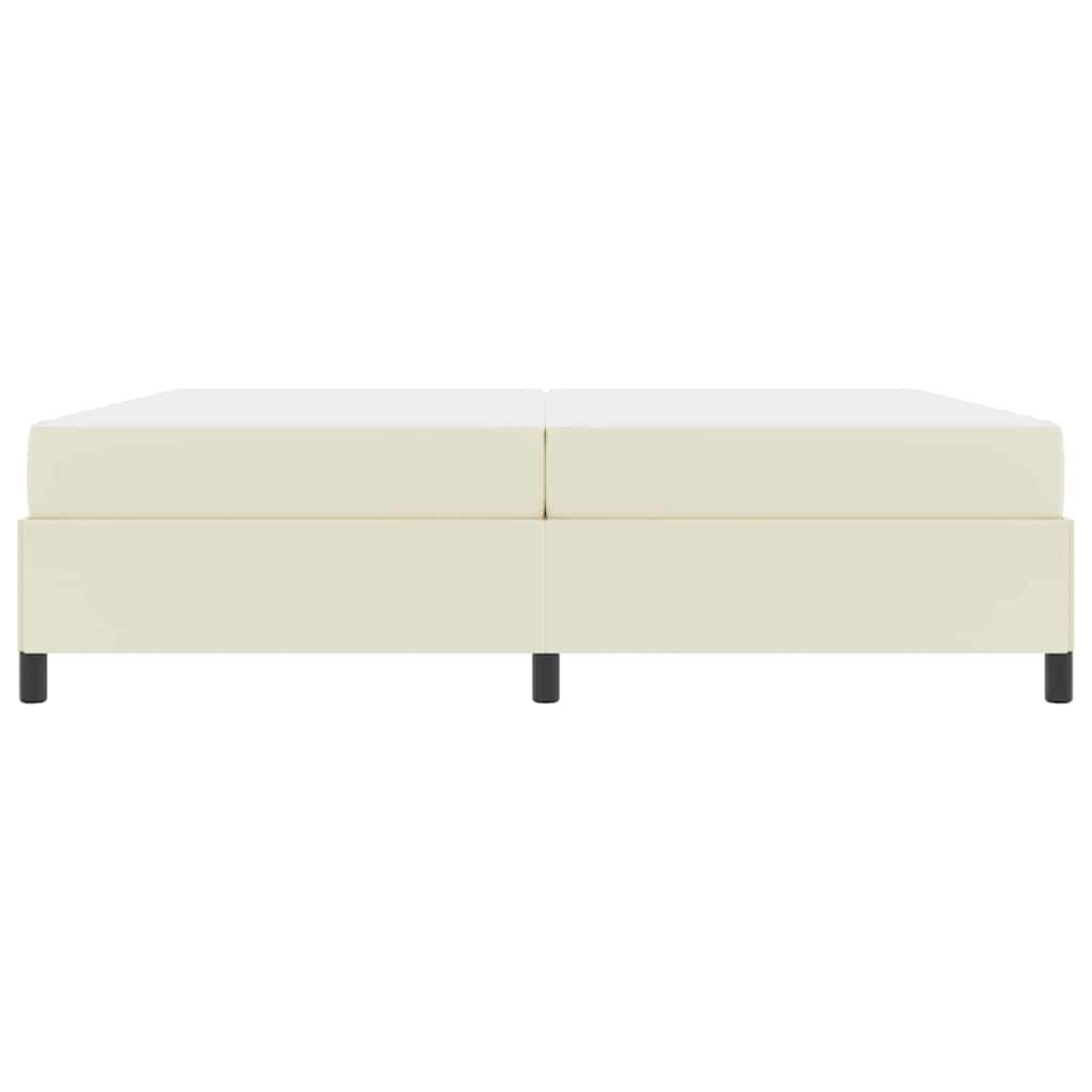 Cadre de lit avec matelas Crème 200 x 200 cm tissu - XIOS