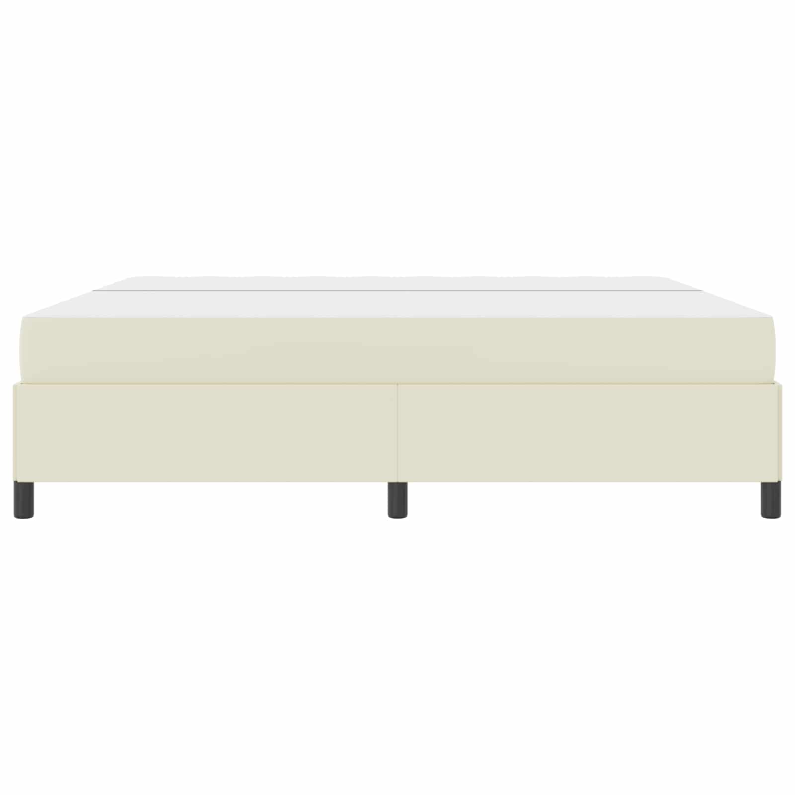 Cadre de lit avec matelas Crème 200 x 200 cm tissu - XIOS