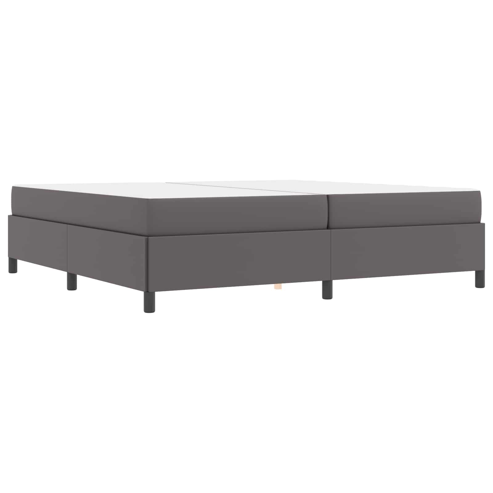 Cadre de lit avec matelas Gris 200 x 200 cm tissu - XIOS