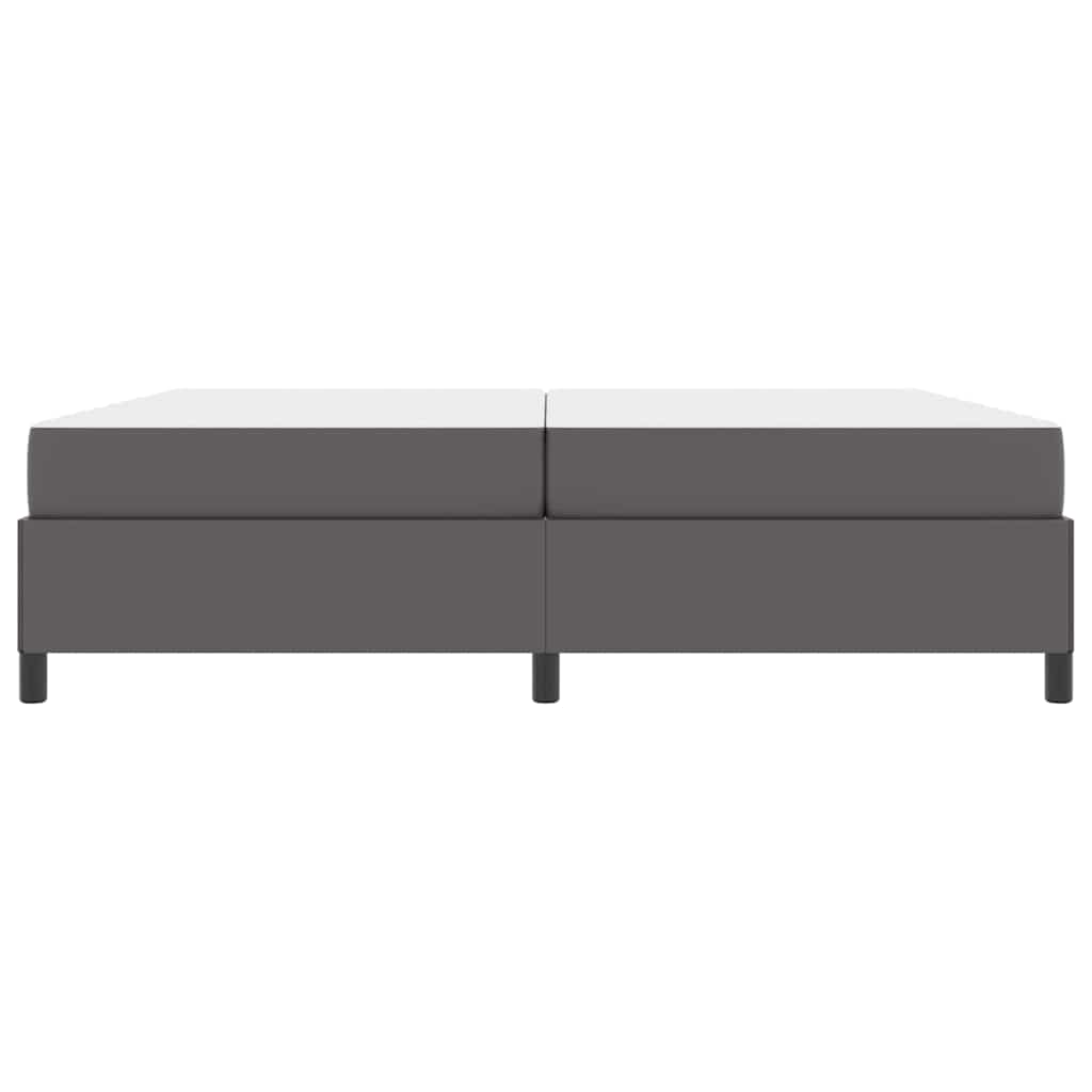 Cadre de lit avec matelas Gris 200 x 200 cm tissu - XIOS