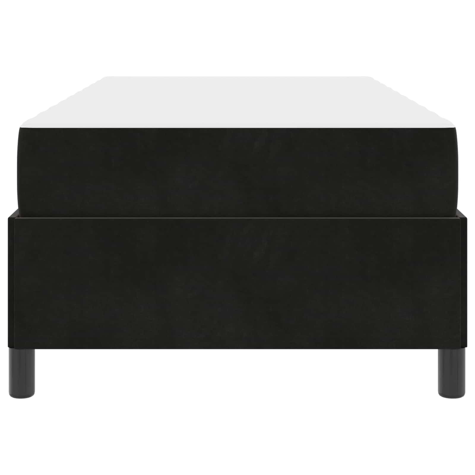 Cadre de lit avec matelas Noir 80 x 200 cm tissu - XIOS