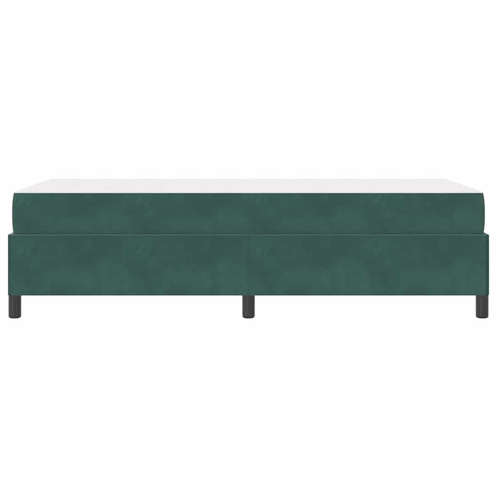 Cadre de lit avec matelas Vert foncé 80 x 200 cm tissu - XIOS