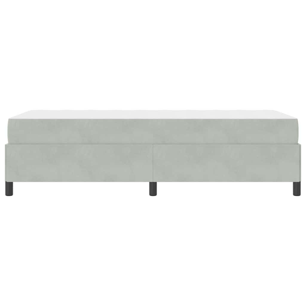 Cadre de lit avec matelas Gris clair 90 x 190 cm tissu - XIOS