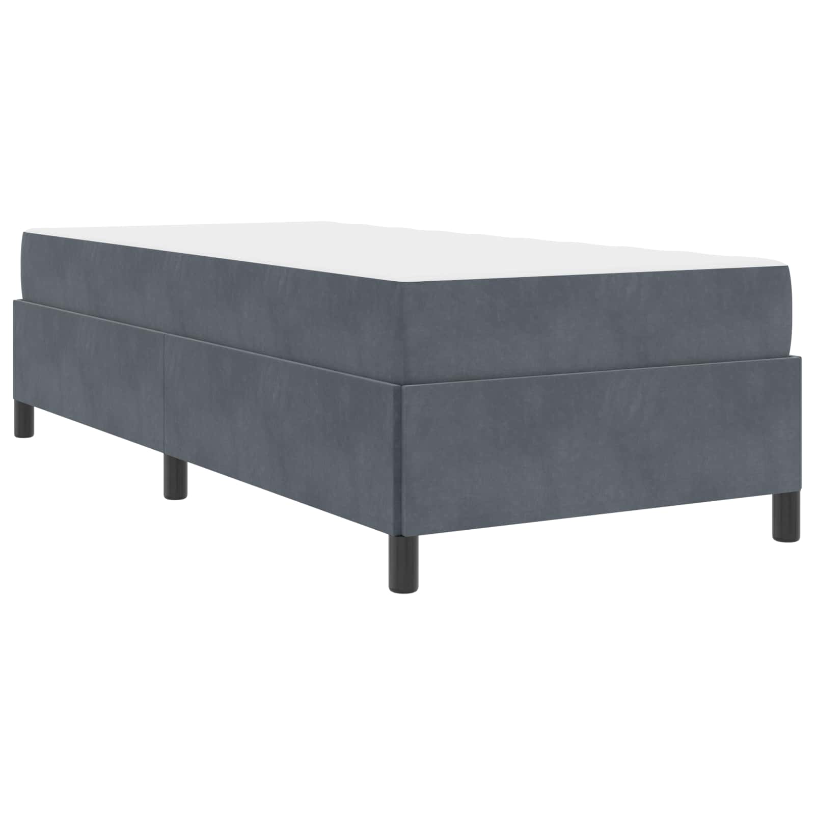 Cadre de lit Gris foncé 90 x 190 cm tissu - XIOS