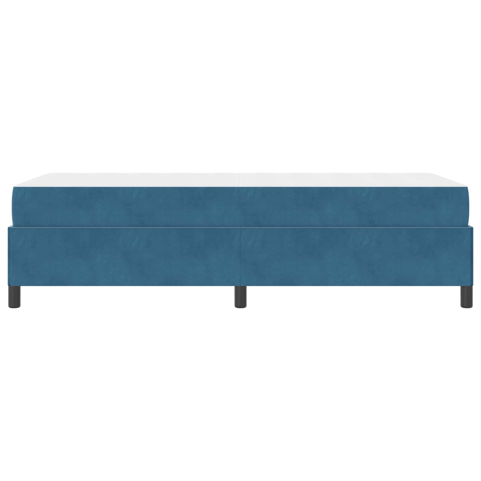Cadre de lit avec matelas Bleu foncé 90 x 190 cm tissu - XIOS