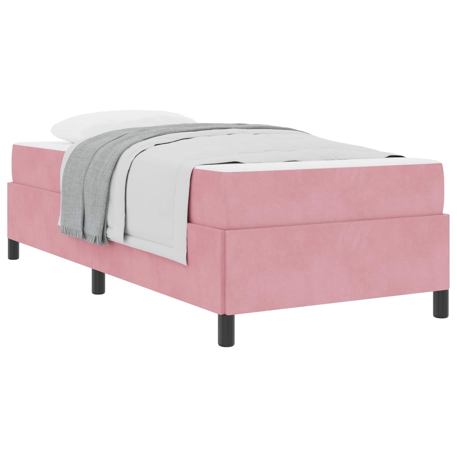 Cadre de lit Rose 90 x 190 cm tissu