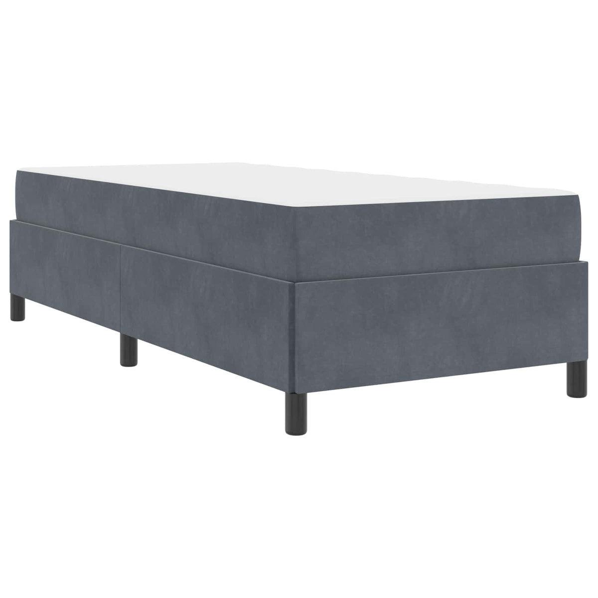 Cadre de lit Gris foncé 100 x 200 cm tissu