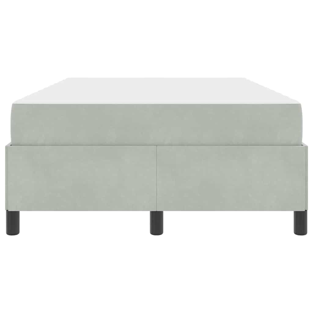 Cadre de lit avec matelas Gris clair 120 x 190 cm tissu - XIOS