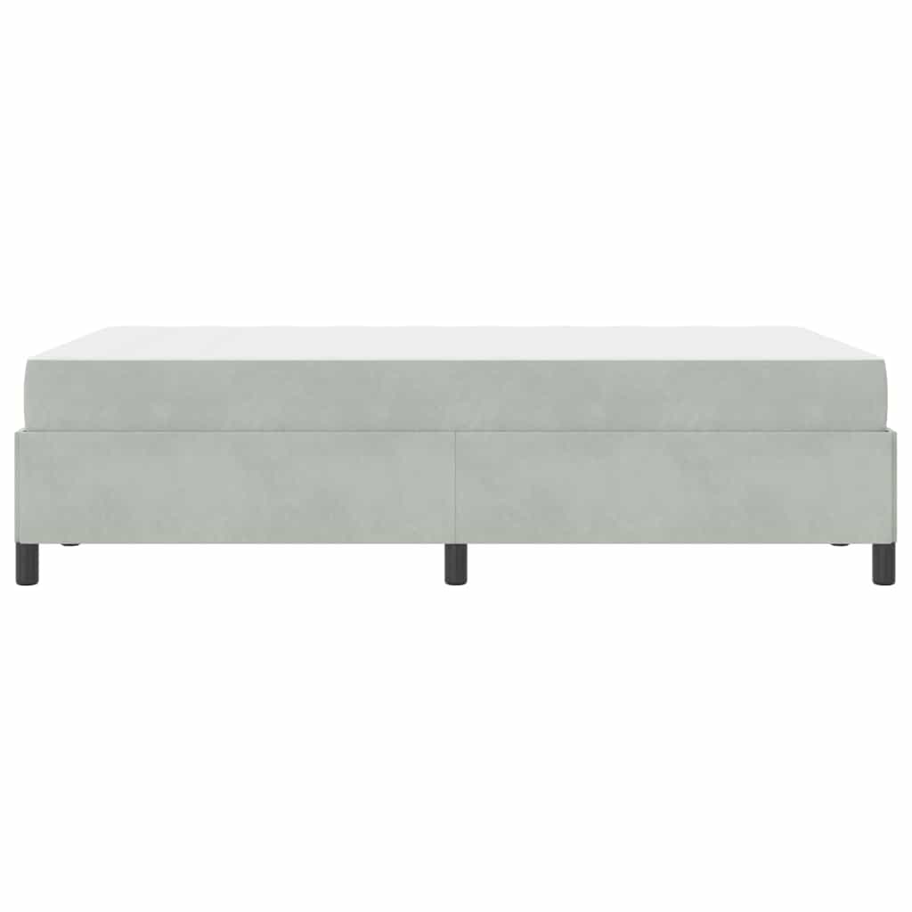 Cadre de lit avec matelas Gris clair 120 x 190 cm tissu - XIOS