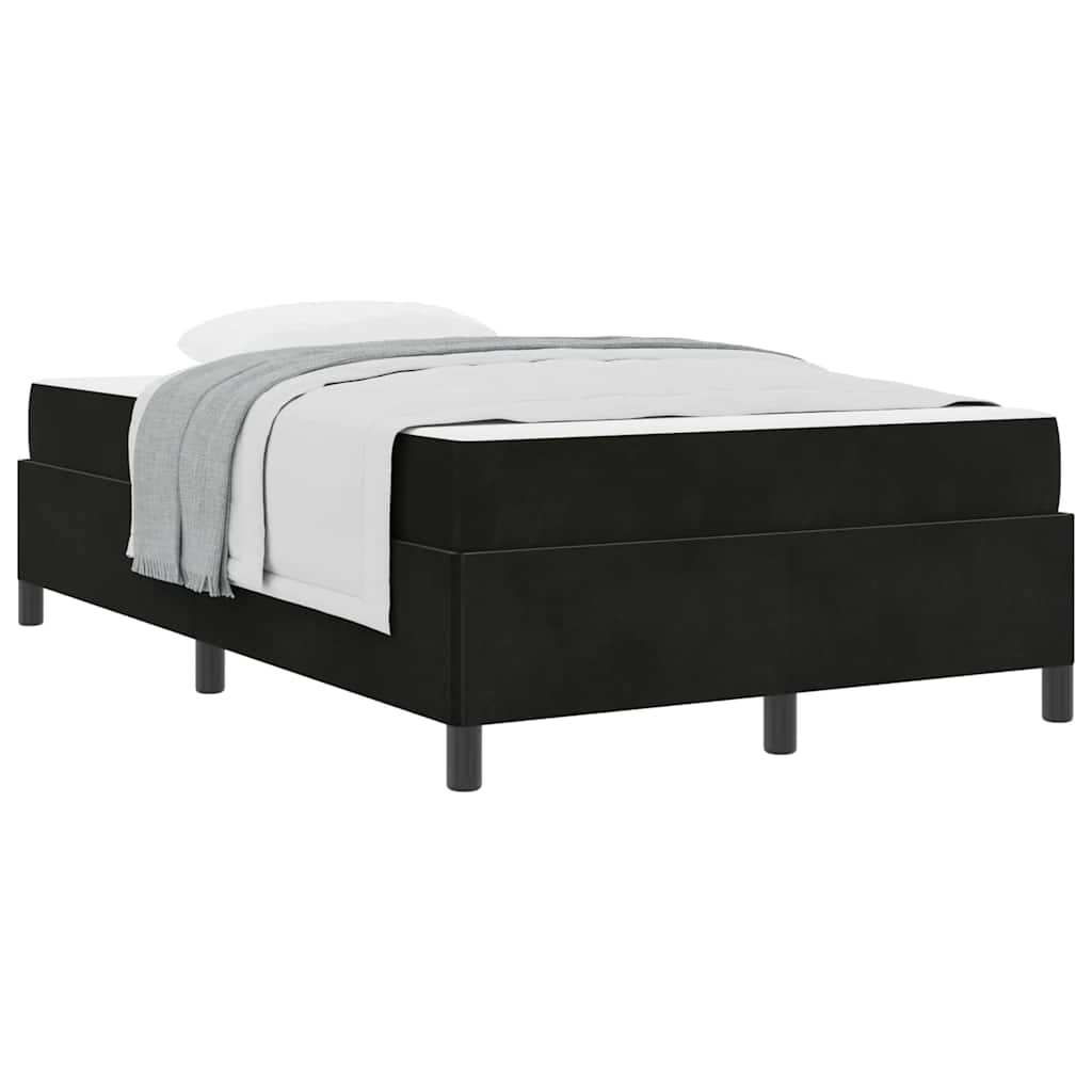 Cadre de lit avec matelas Noir 120 x 190 cm tissu - XIOS
