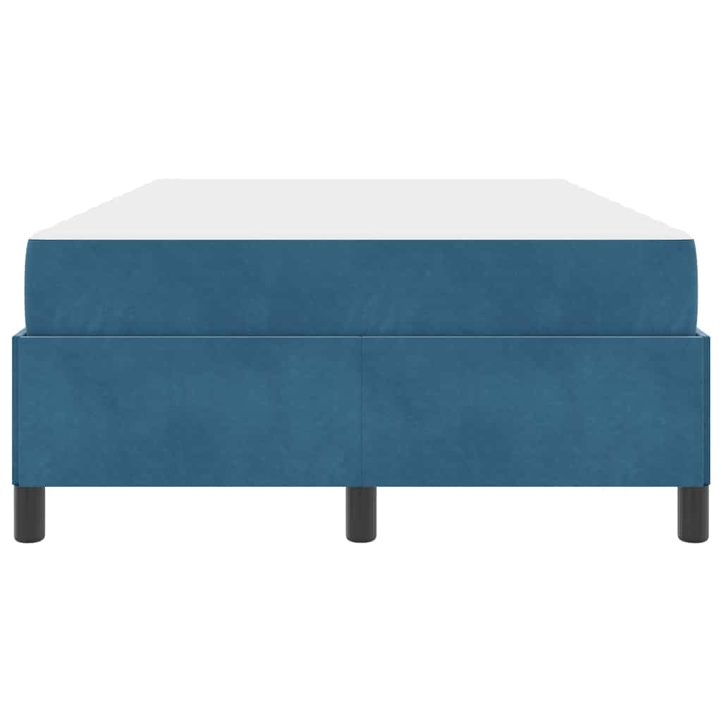 Cadre de lit avec matelas Bleu foncé 120 x 190 cm tissu - XIOS