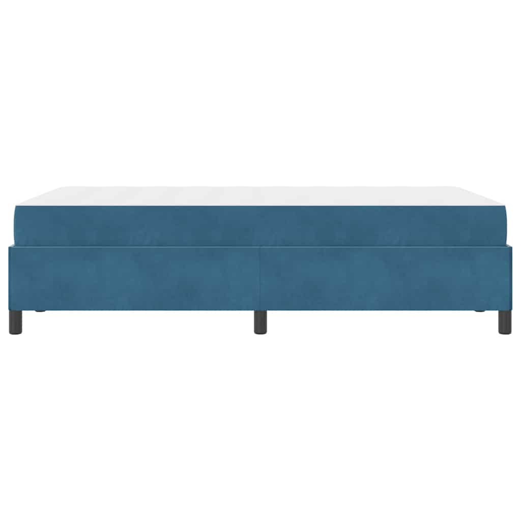 Cadre de lit avec matelas Bleu foncé 120 x 190 cm tissu - XIOS