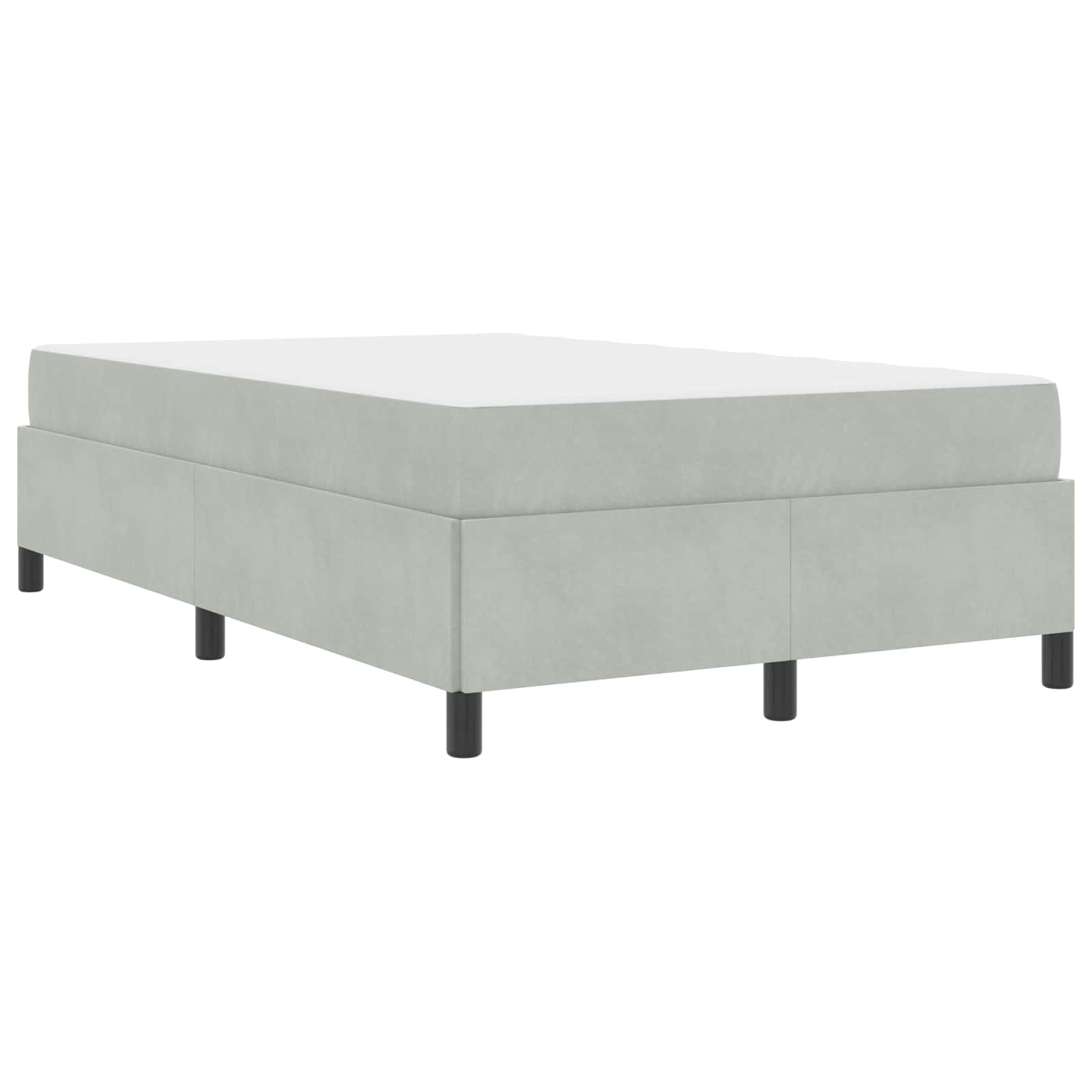 Cadre de lit avec matelas Gris clair 120 x 200 cm tissu - XIOS