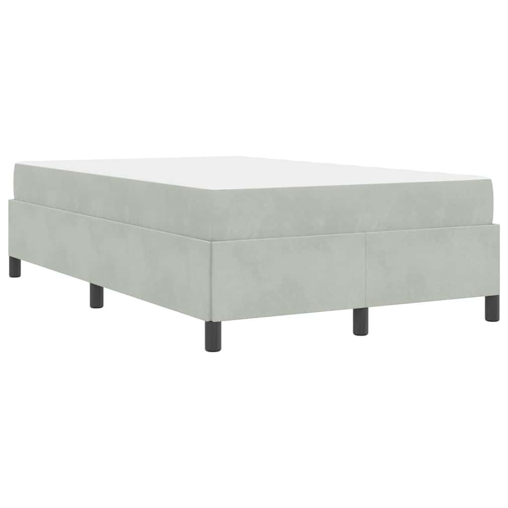 Cadre de lit avec matelas Gris clair 120 x 200 cm tissu - XIOS