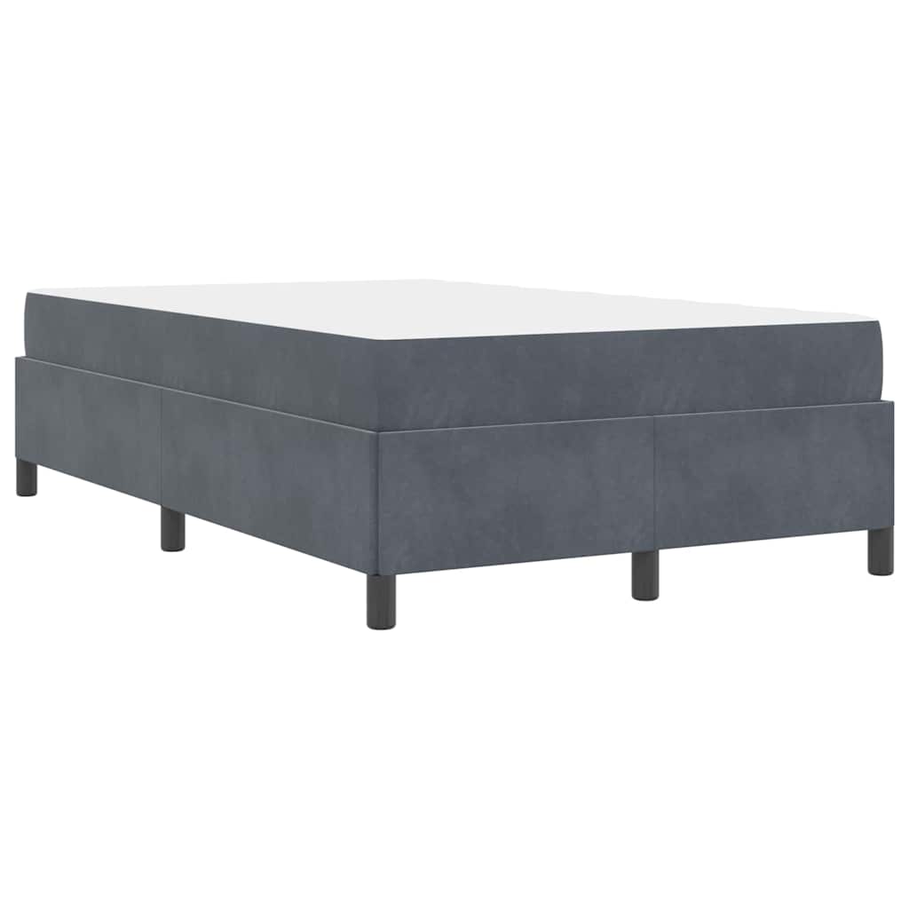 Cadre de lit avec matelas Gris foncé 120 x 200 cm tissu - XIOS