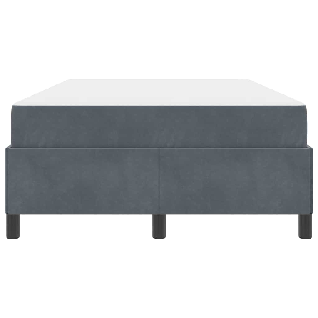 Cadre de lit avec matelas Gris foncé 120 x 200 cm tissu - XIOS