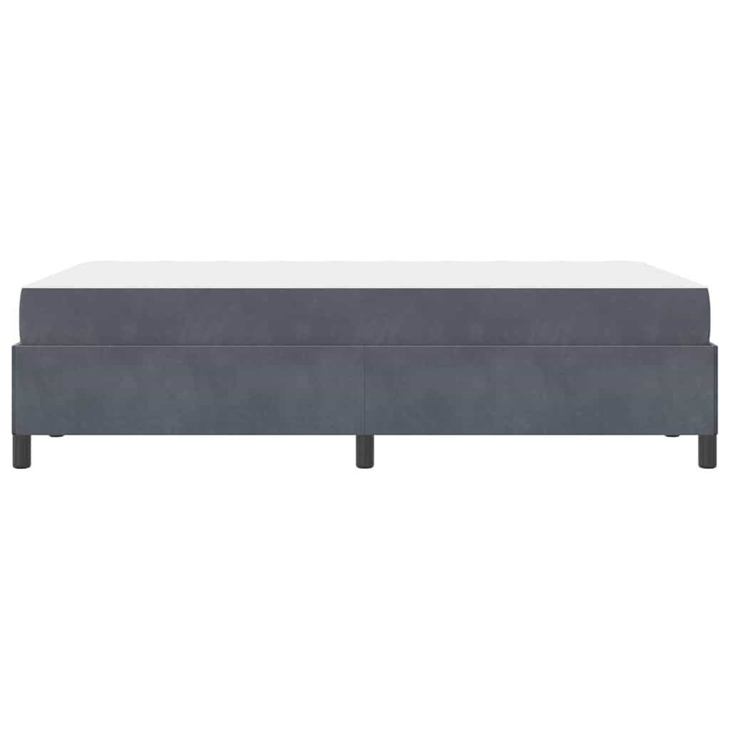 Cadre de lit avec matelas Gris foncé 120 x 200 cm tissu - XIOS