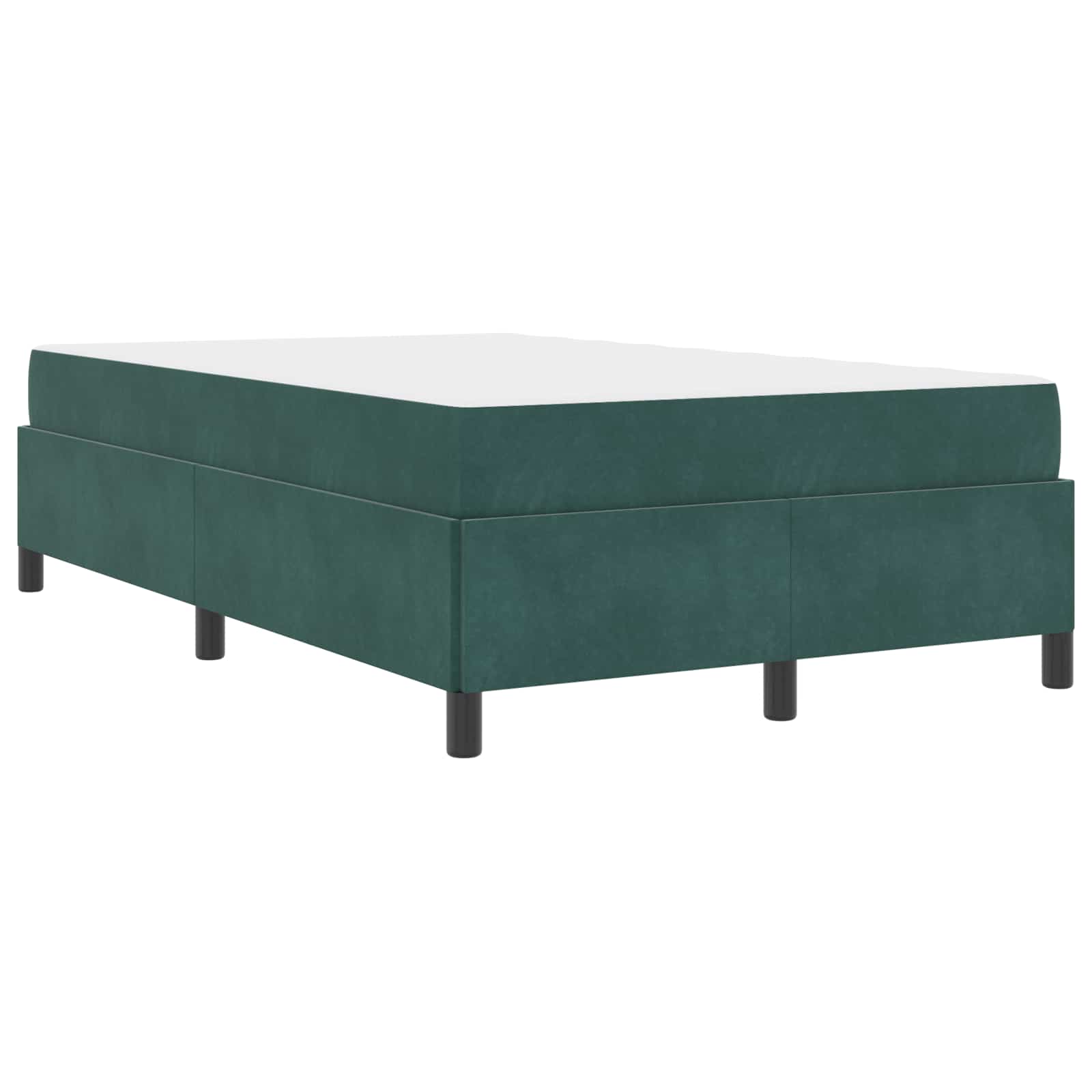 Cadre de lit avec matelas Vert foncé 120 x 200 cm tissu - XIOS