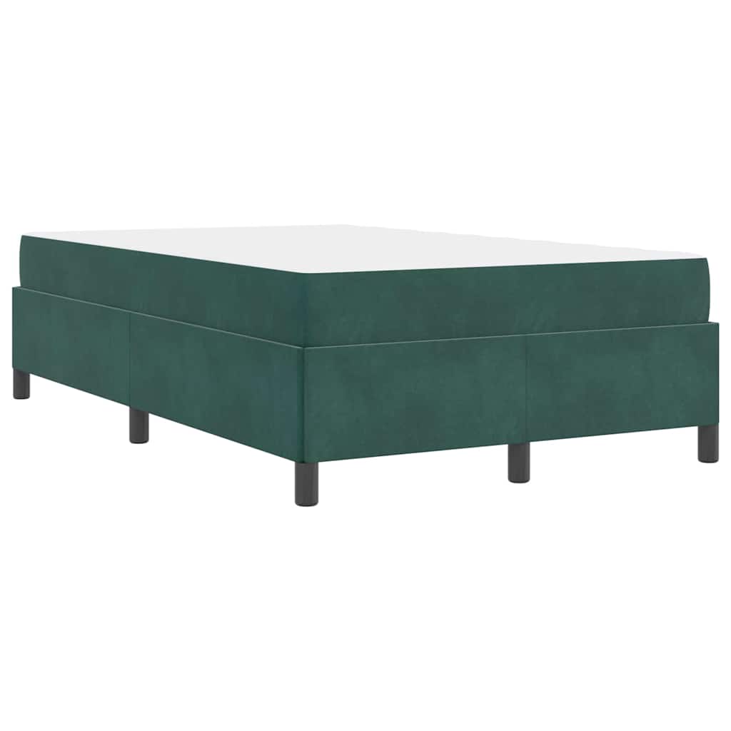 Cadre de lit avec matelas Vert foncé 120 x 200 cm tissu - XIOS