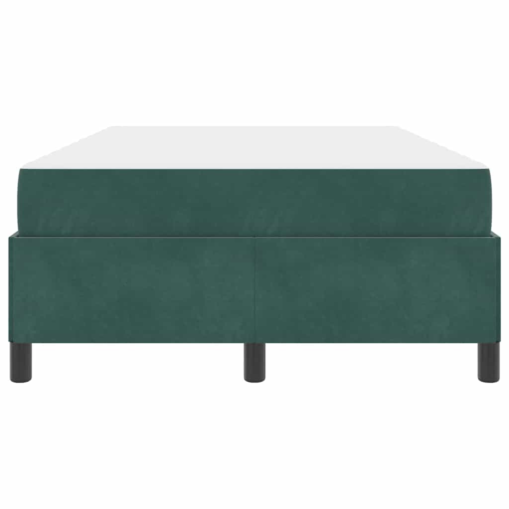 Cadre de lit avec matelas Vert foncé 120 x 200 cm tissu - XIOS