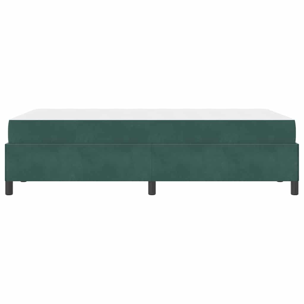 Cadre de lit avec matelas Vert foncé 120 x 200 cm tissu - XIOS