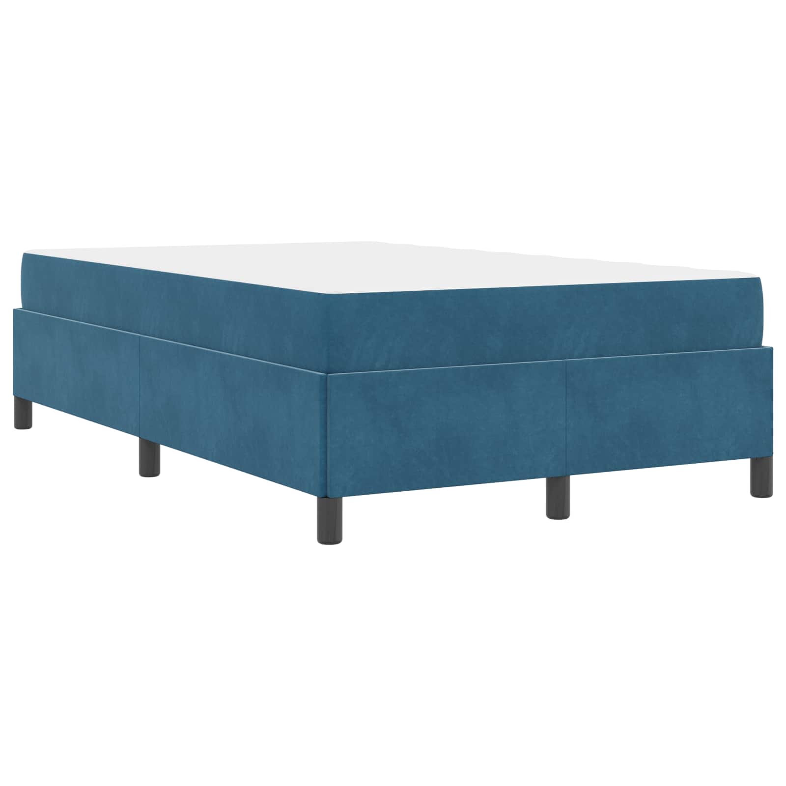 Cadre de lit avec matelas Bleu foncé 120 x 200 cm tissu - XIOS