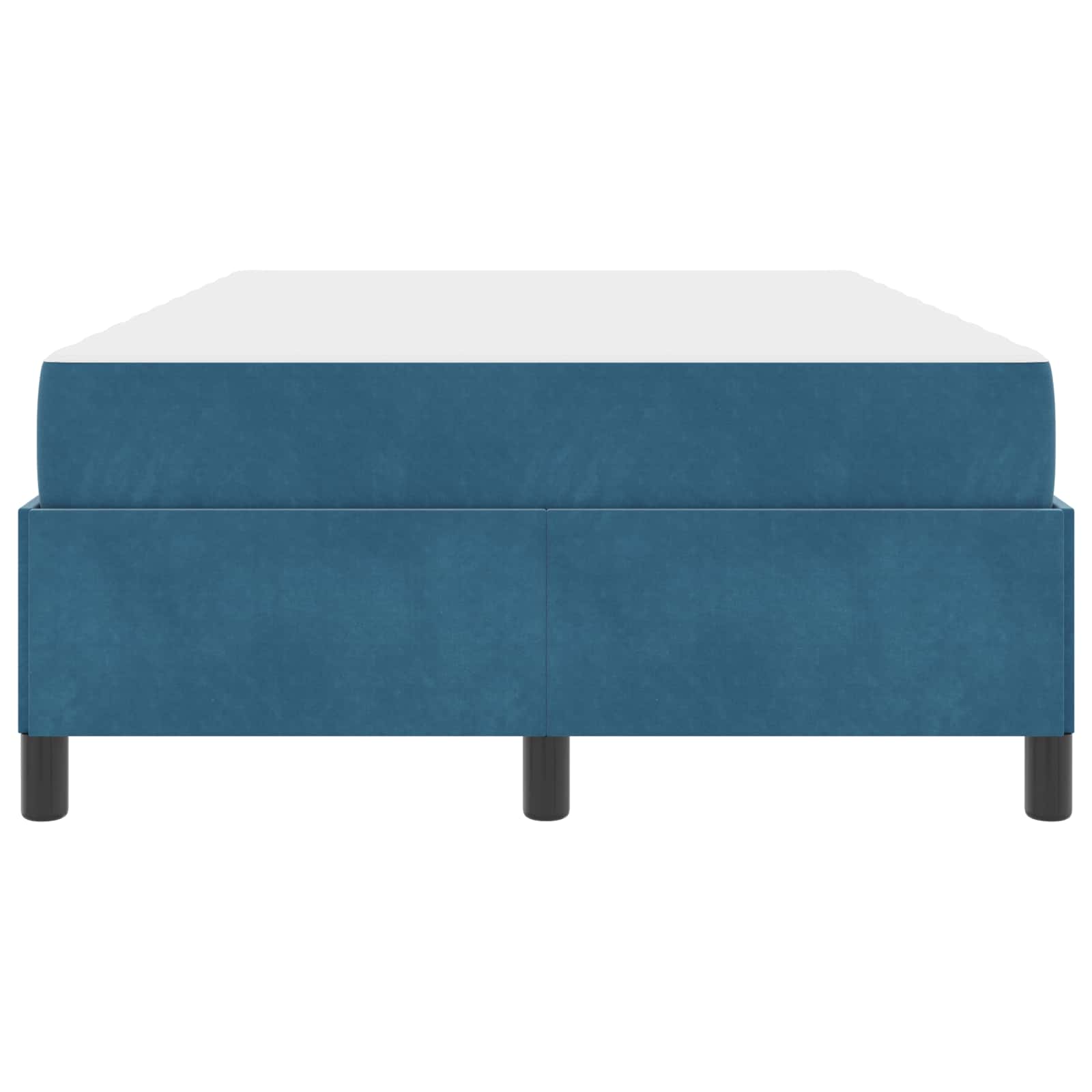 Cadre de lit avec matelas Bleu foncé 120 x 200 cm tissu - XIOS