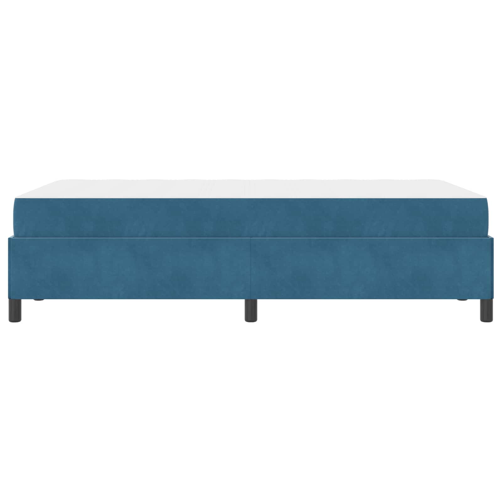 Cadre de lit avec matelas Bleu foncé 120 x 200 cm tissu - XIOS